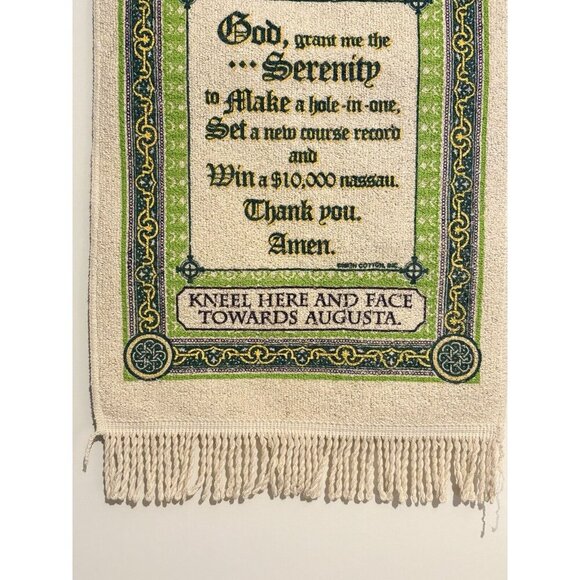 Golfer's Prayer Rug 19"x31" Golf Gift Man Cave Irish Blessing Masters Augusta - Picture 3 of 7